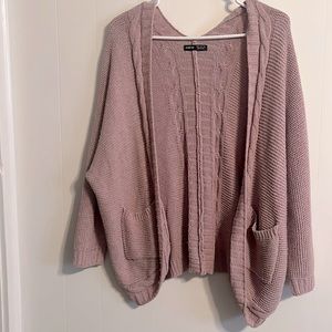 Pink crochet cardigan. Great condition! Size medium
